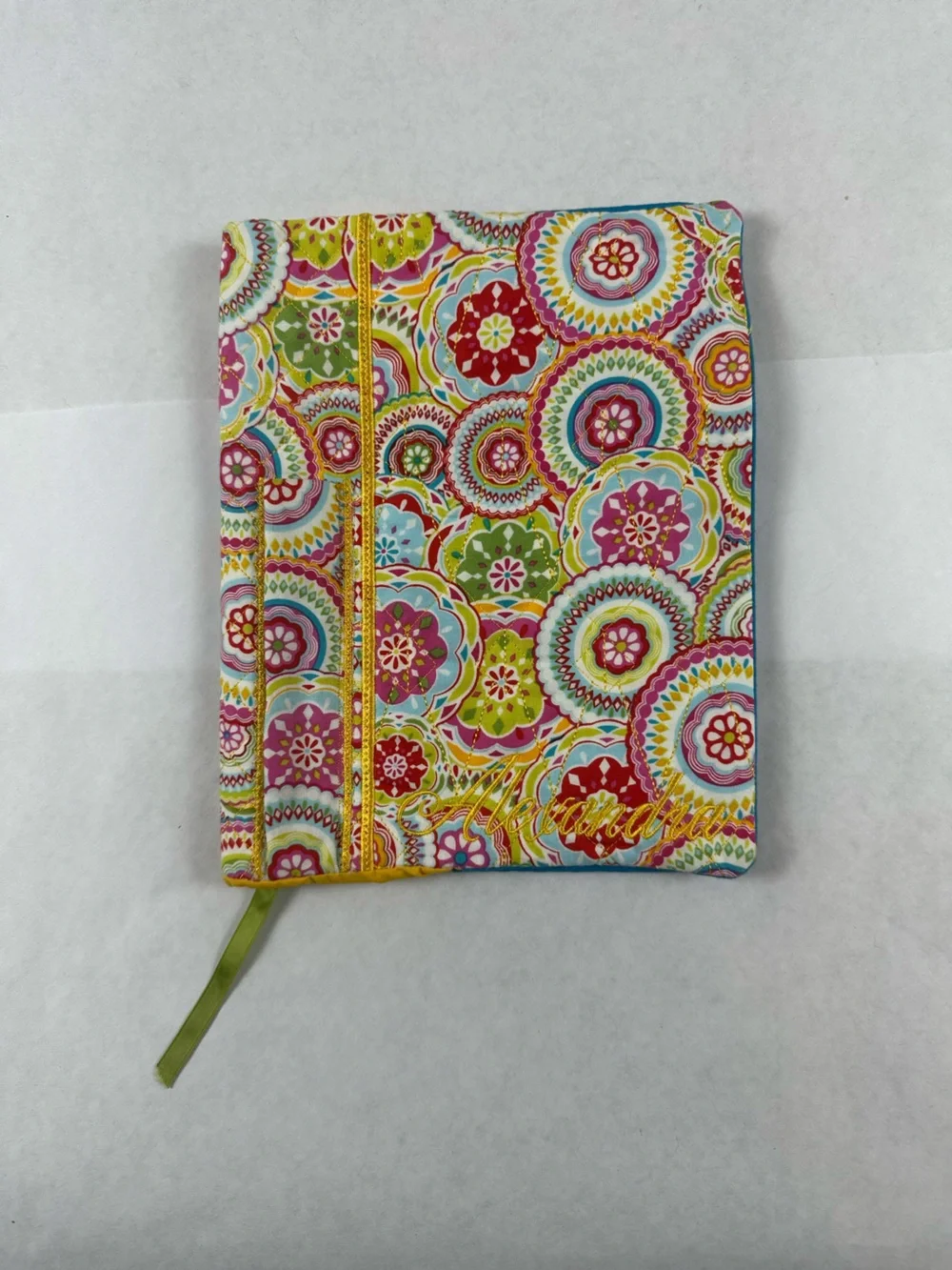 Handmade Monogrammed-‘Alexandra’ Journal Holder with Pen Slot
